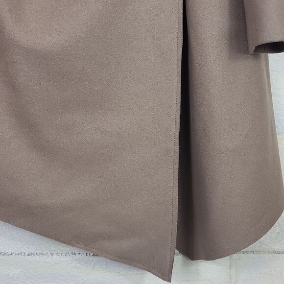 All Saints City Monument Wool mix Taupe Coat with Gun Silver Buckle. Size 4 - Picture 4 of 11
